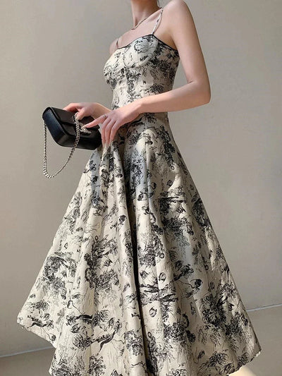 Rolami - Geblümtes Vintage-Abendkleid