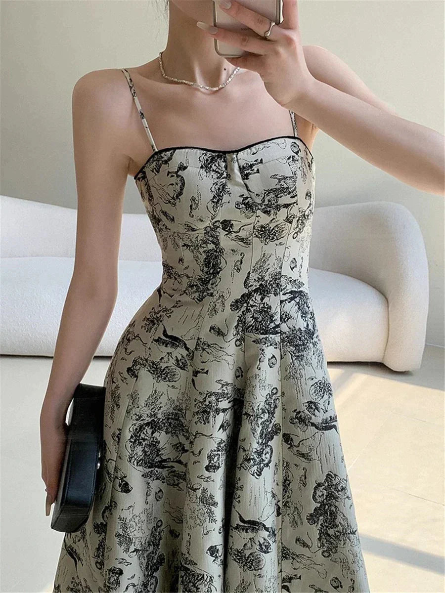 Rolami - Geblümtes Vintage-Abendkleid