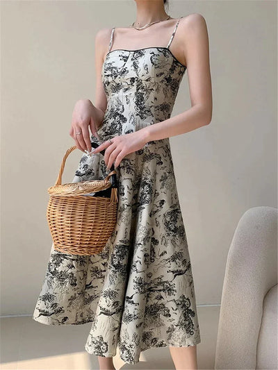 Rolami - Geblümtes Vintage-Abendkleid