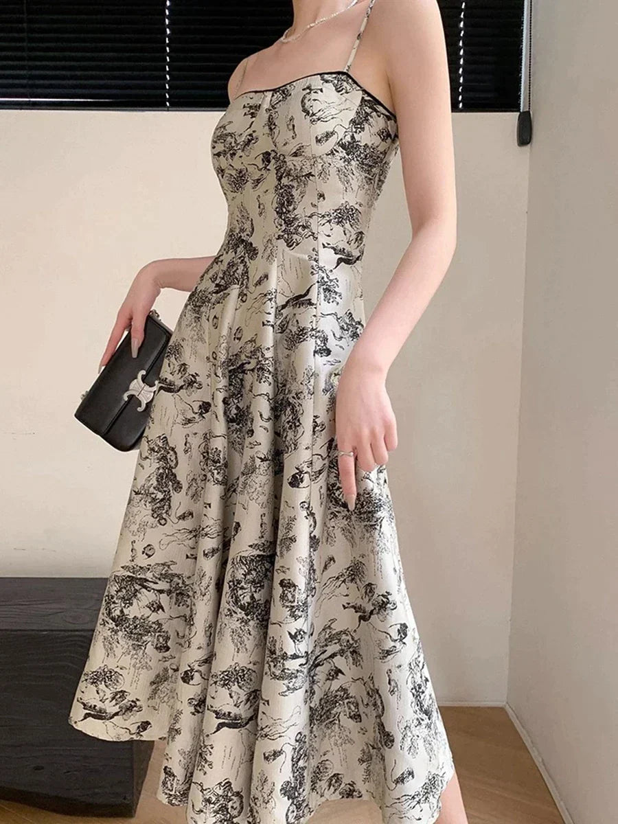 Rolami - Geblümtes Vintage-Abendkleid