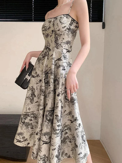 Rolami - Geblümtes Vintage-Abendkleid