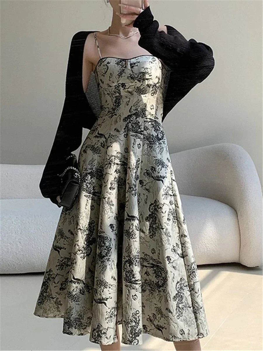 Rolami - Geblümtes Vintage-Abendkleid