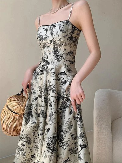 Rolami - Geblümtes Vintage-Abendkleid