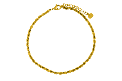 Twisted Anklet 14K Vergoldet