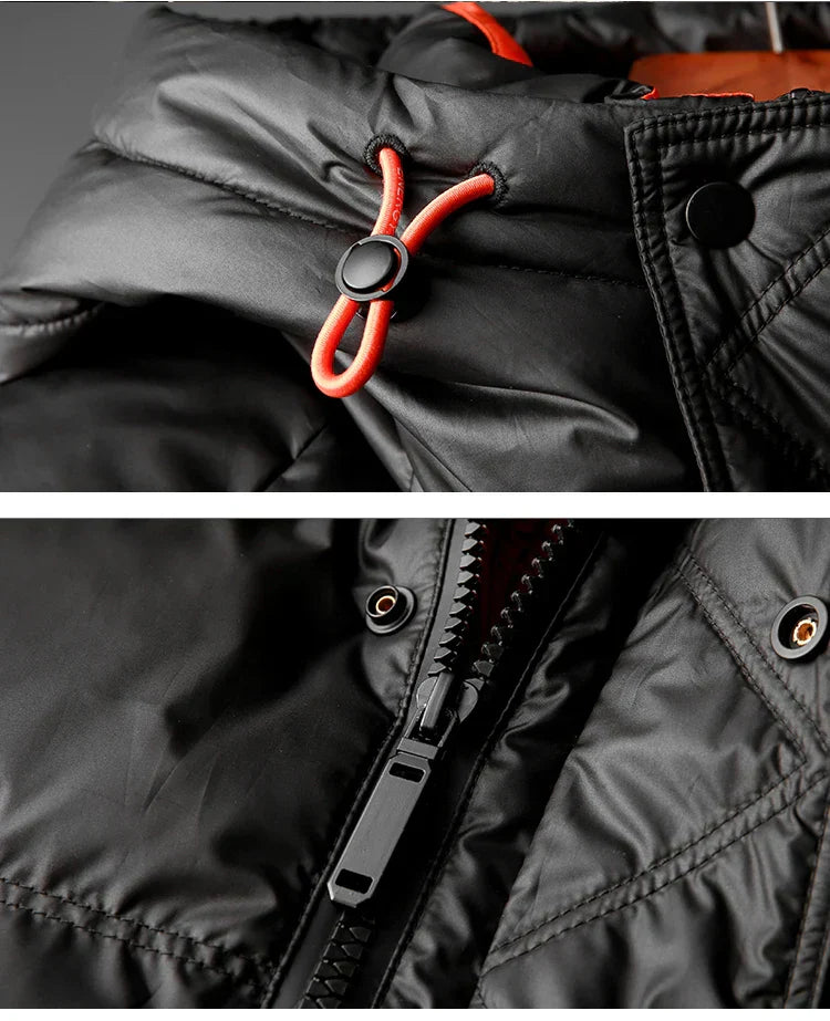Steppjacke mit Kapuze und Kontrastfutter - Mark