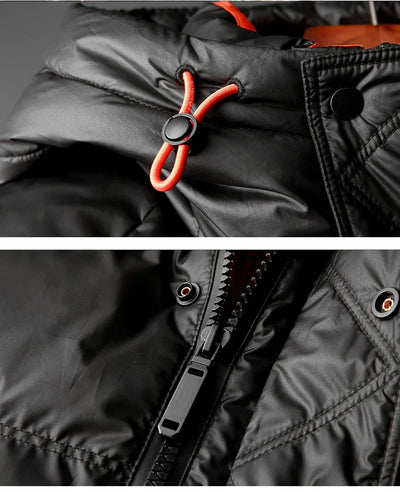 Steppjacke mit Kapuze und Kontrastfutter - Mark