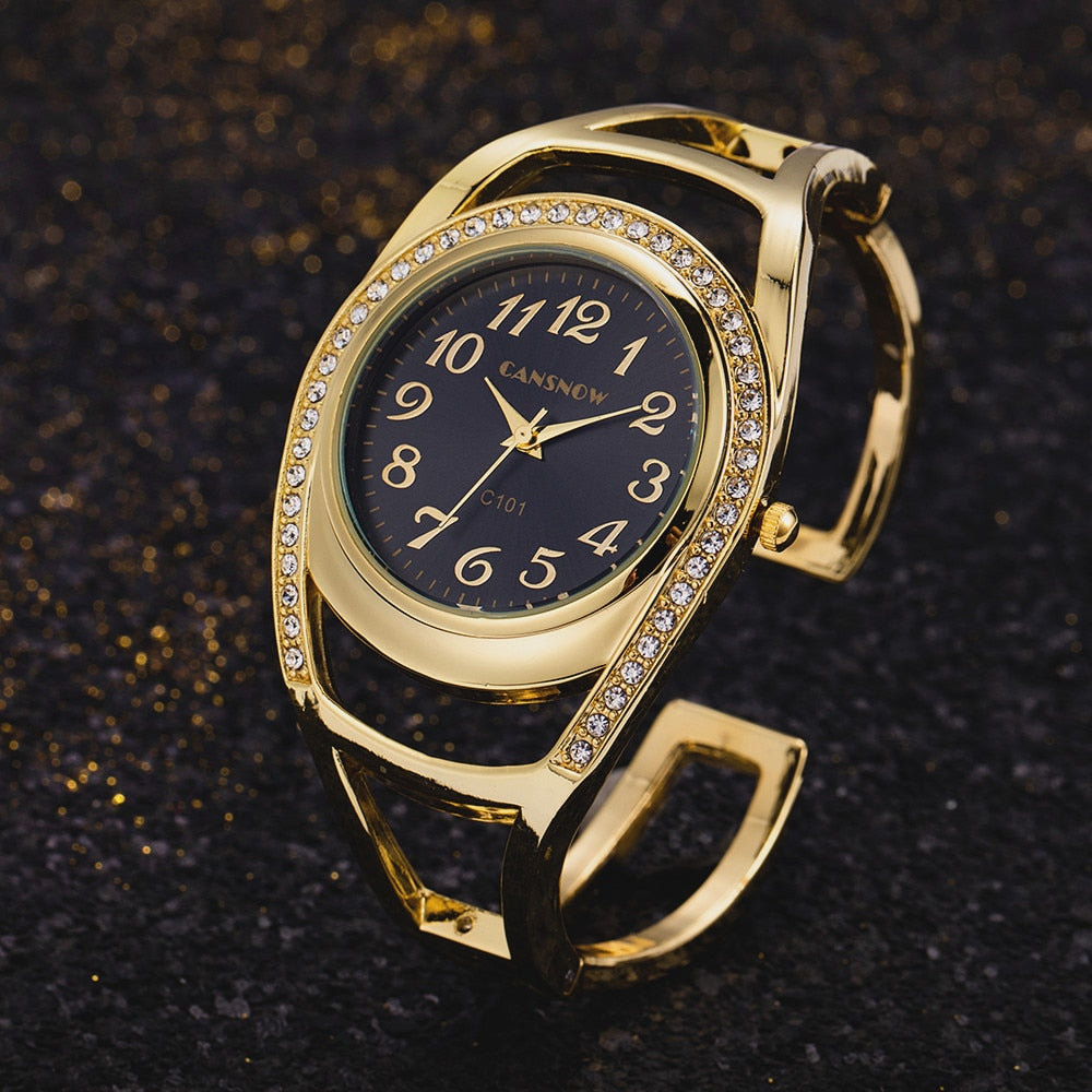 Cansnow Vintage Armreif Uhr