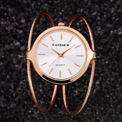 Cansnow Verschlungene Armspange Uhr