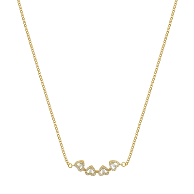 Lucky Shiny Heart Kette 18K Vergoldet