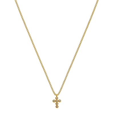 Mini Cross 14K Vergoldet