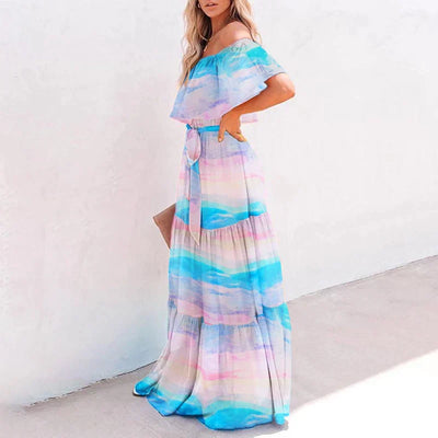 Stella - Langes Kleid mit Volants