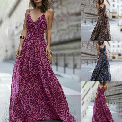 Wikana - Langes Strandkleid aus Chiffon Perla