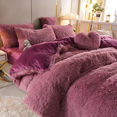 LuxLaken - 5-in-1-Bettwäsche-Set + kostenloses Herz-Kissen