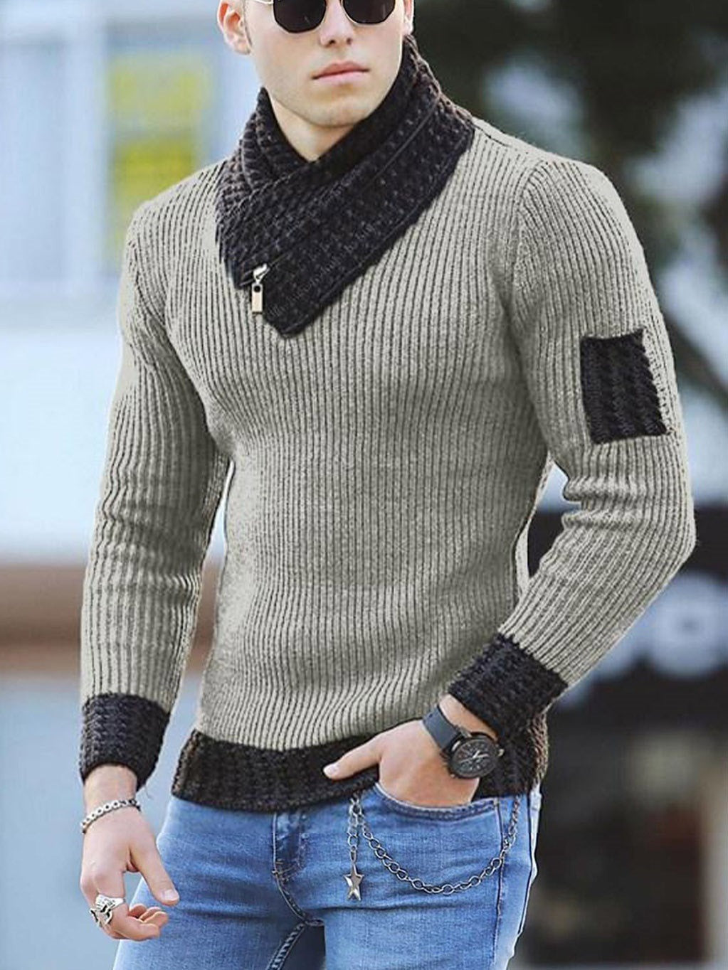 LAWRENCE - Gestrickter Pullover im Vintage-Stil für Männer
