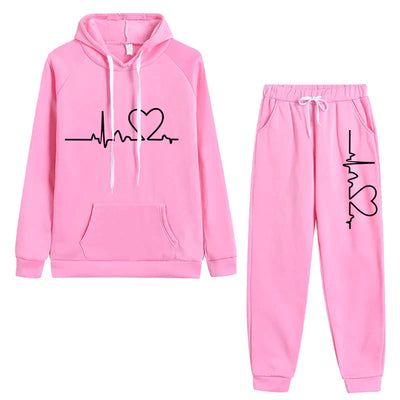 ISLA - Damen-Kapuzenpullover-Hosen-Set