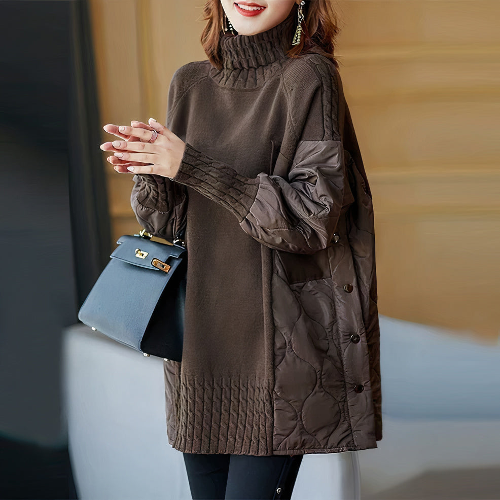 KALLIE - Eleganter gesteppter Pullover