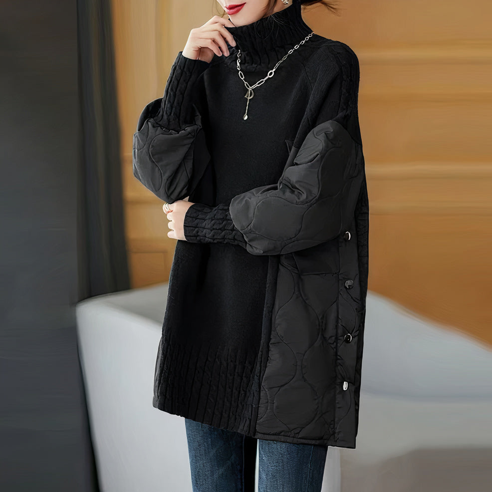 KALLIE - Eleganter gesteppter Pullover