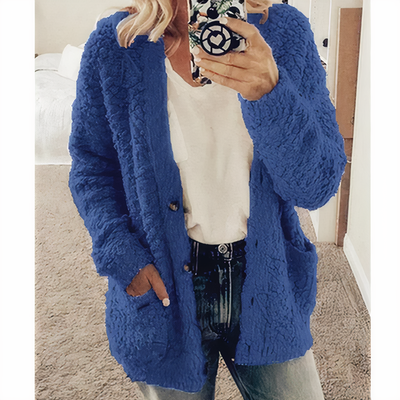 KAROLINA - Plüsch-Strickcardigan