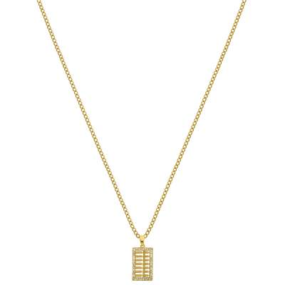 Glamorous Grid Kette 14K Vergoldet