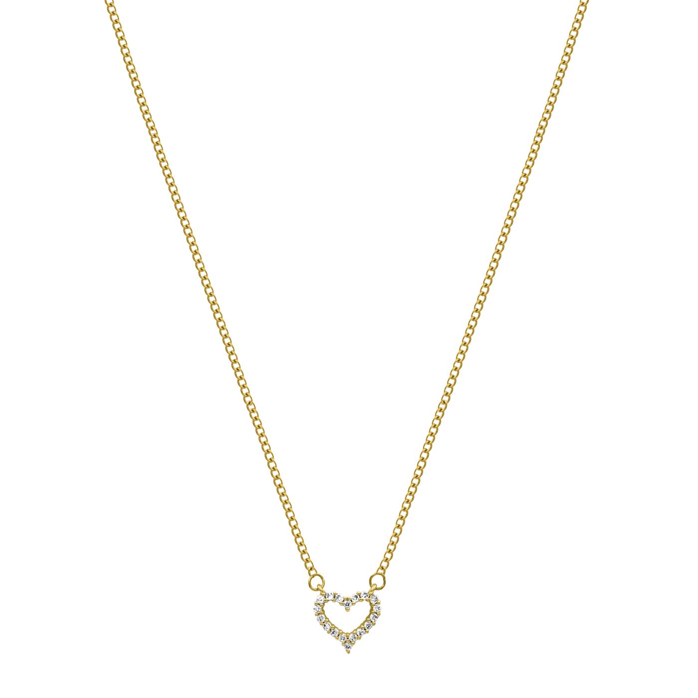 Cupido Heart Kette 14K Vergoldet