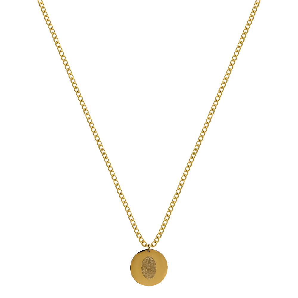 Coin Kette Fingerabdruck