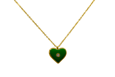 Love Stone Heart 14K Vergoldet
