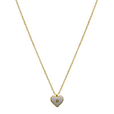 Love Stone Heart 14K Vergoldet