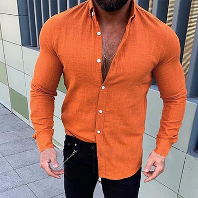 JONAS - Stretch-Leinenhemd