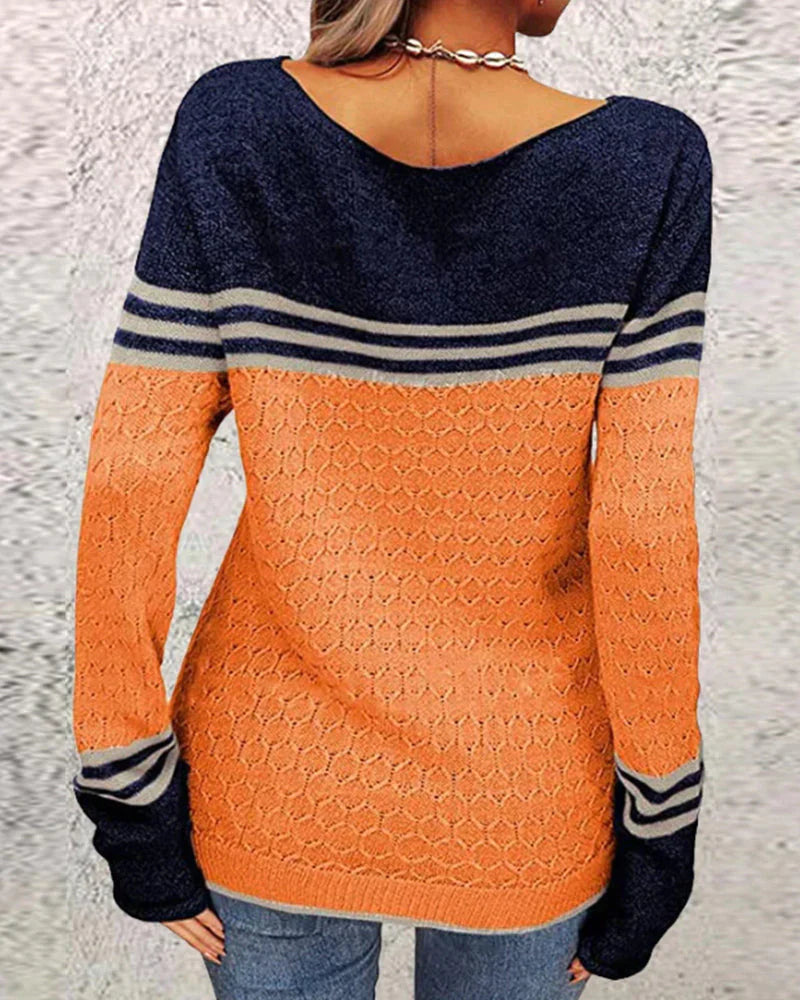 MAYA - Pullover mit Farbblockmuster