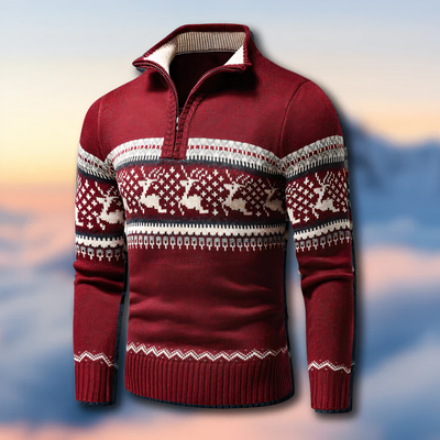 MUNRO - Strickpullover mit halbem Reißverschluss