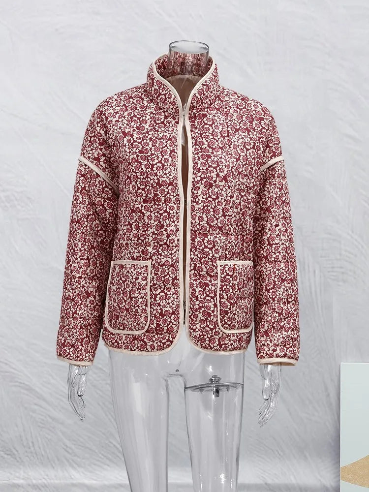 Diana - Vintage-Mantel mit Blumendruck Jacke