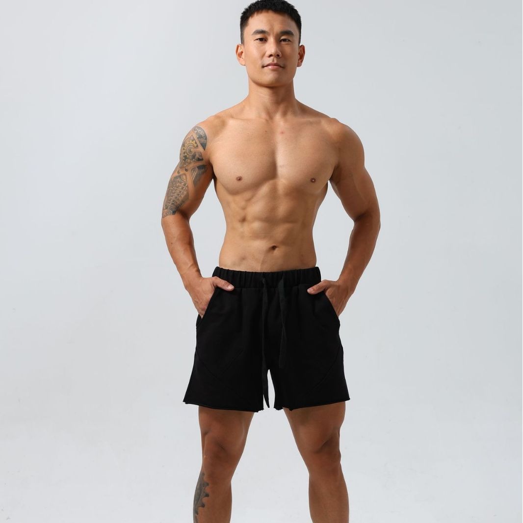 Gerade geschnittene Herren-Sportshorts aus Baumwolle - Ivan