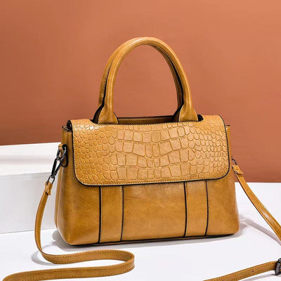 Damenhandtasche aus geprägtem Leder mit strukturiertem Stil - Camila