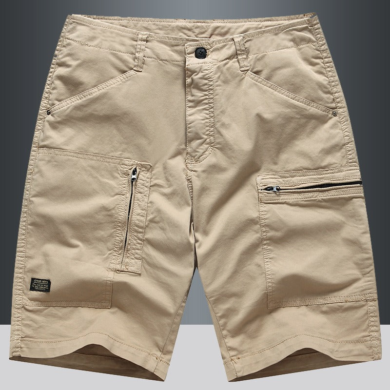 Gerade Herren-Cargo-Shorts mit Reißverschluss - Elias