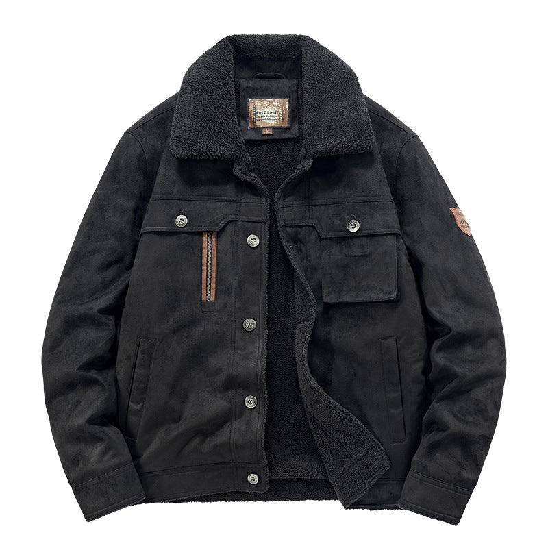 Herren-Trucker-Jacke mit Sherpa-Futter - Tavian