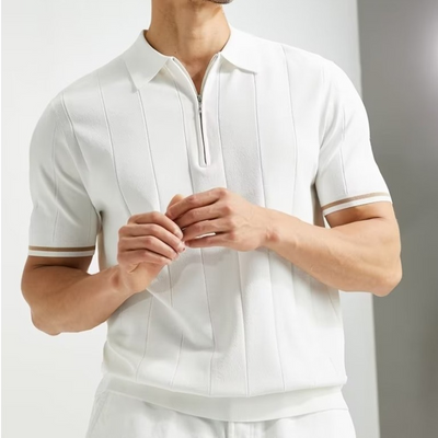 Preston Gestricktes Poloshirt mit Stickerei