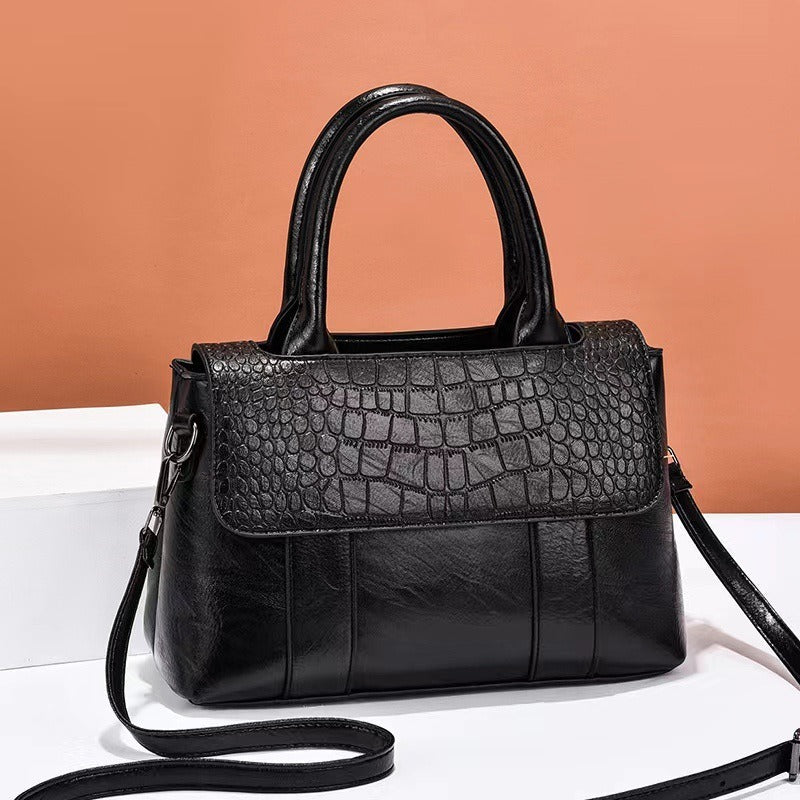 Damenhandtasche aus geprägtem Leder mit strukturiertem Stil - Camila