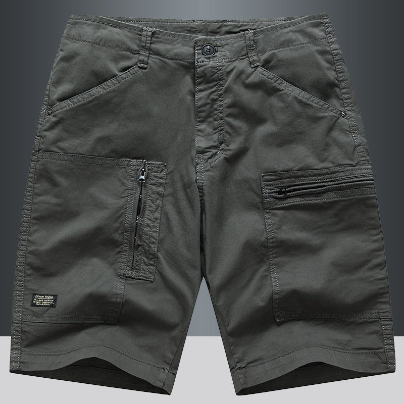 Gerade Herren-Cargo-Shorts mit Reißverschluss - Elias