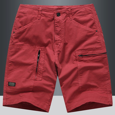Gerade Herren-Cargo-Shorts mit Reißverschluss - Elias