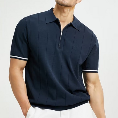 Preston Gestricktes Poloshirt mit Stickerei