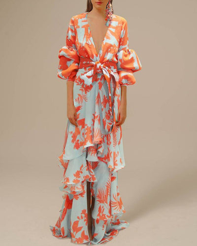 Alexa - Festliches Kleid aus bedrucktem Chiffon