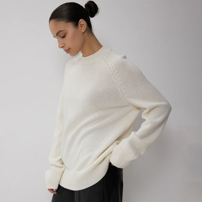 Damen Strickpullover mit Rundhalsausschnitt - Eveline