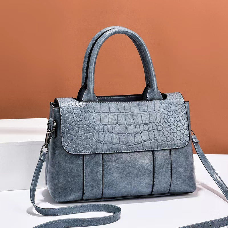 Damenhandtasche aus geprägtem Leder mit strukturiertem Stil - Camila