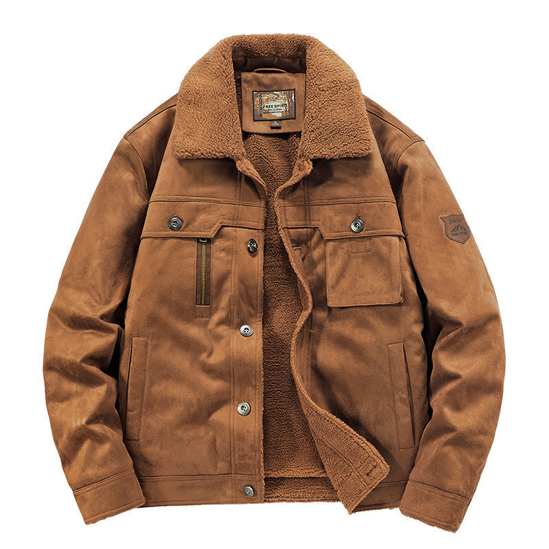 Herren-Trucker-Jacke mit Sherpa-Futter - Tavian