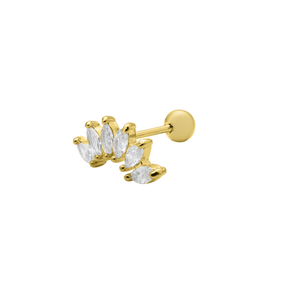 Lotus Flower Ohr Piercing 14K Vergoldet