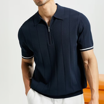 Preston Gestricktes Poloshirt mit Stickerei