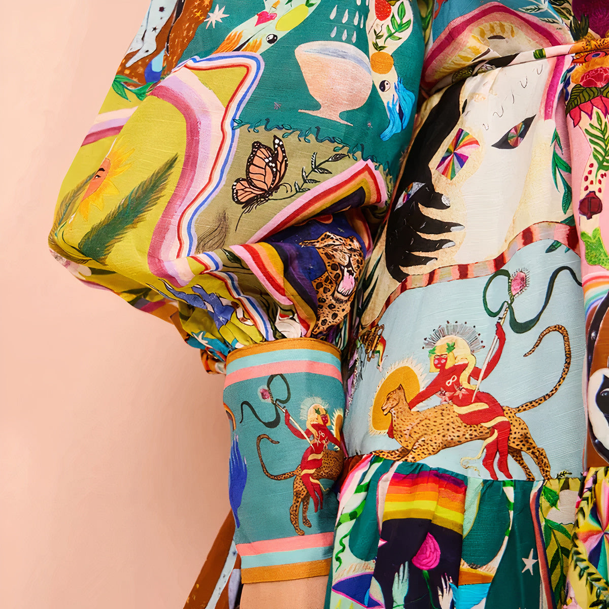 RAINA - Plissiertes Frühlingskleid