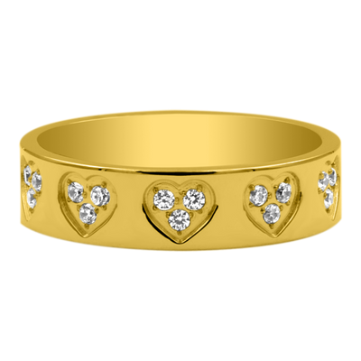 Element Heart Ring 14K Vergoldet