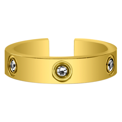 Element Stone Ring 14K Vergoldet