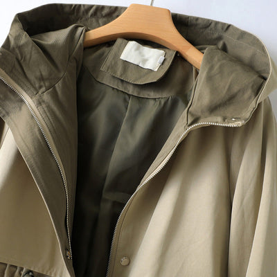 Langer Damen-Trenchcoat mit verstellbarer Kapuze - Isolde